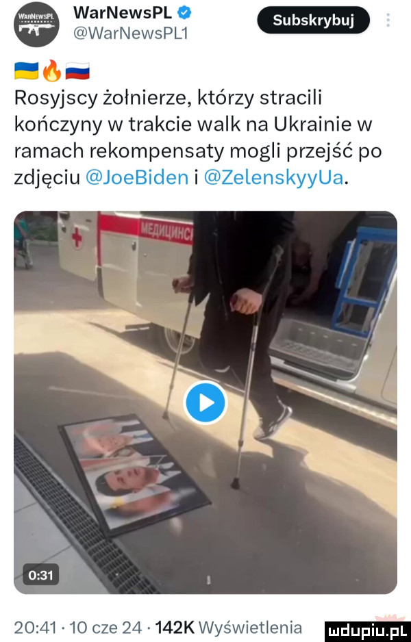 warnewspu h   rosyjscy żołnierze którzy stracili kończyny w trakcie walk na ukrainie w ramach rekompensaty mogli przejść po zdjęciu i       cze       k wyświetlenia