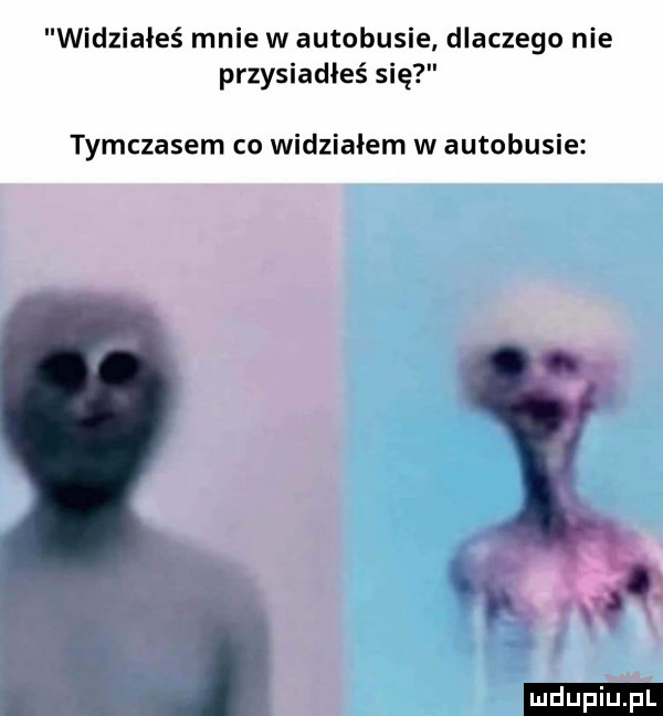 widziałeś mnie w autobusie dlaczego nie przysiadłeś się tymczasem co widziałem w autobusie ludu iu. l