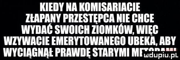 kiedy a komisariacie lłapmiy priestępga nie gin wyiiac swiiibii ziiimków więc wiywagie emeiiy i iiwmieeii iibeka aby wygiagiiał prawdę słabymi m