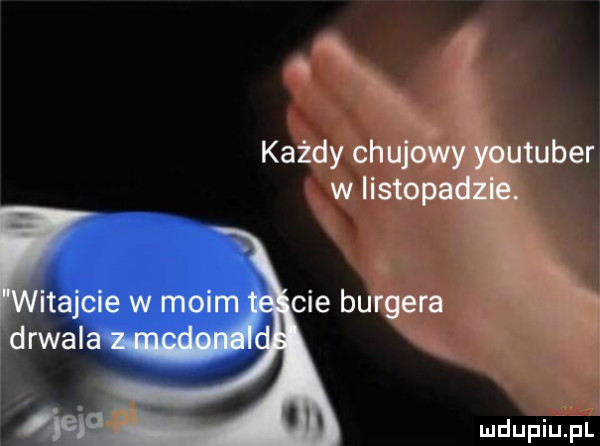 q każdy chujowy youtuber w listopadzie. cie burgera