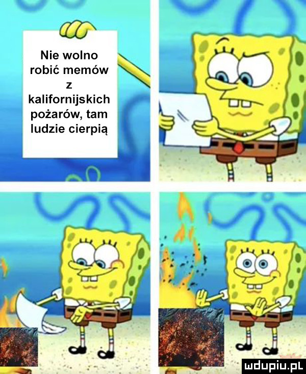 nie wolno robić memów z kalifornijskich pożarów tam ludzie cierpią