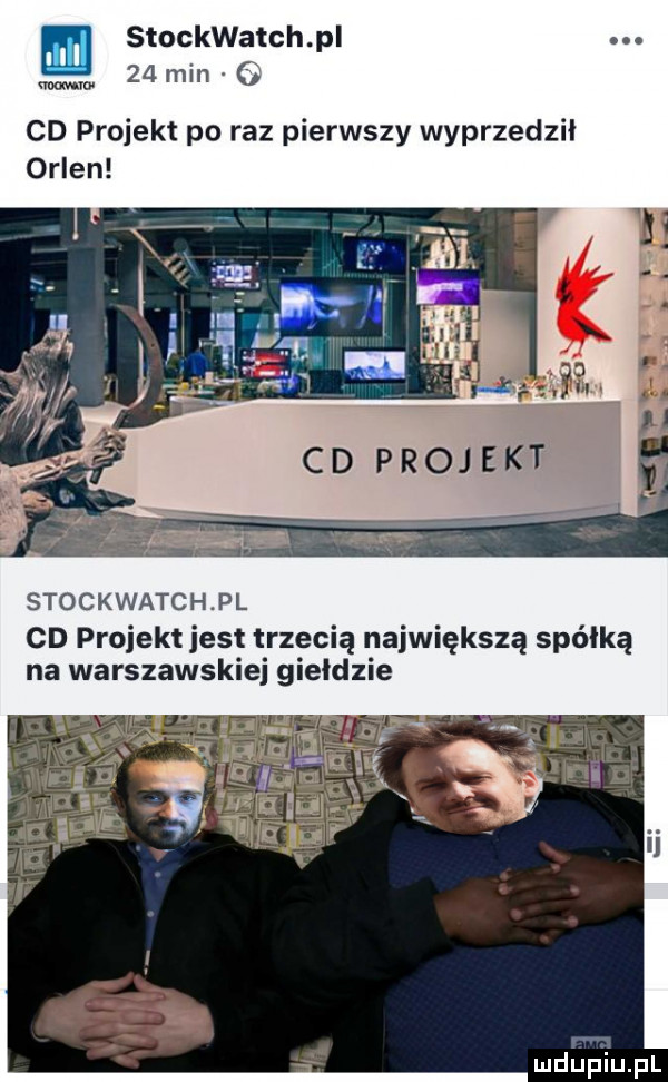 stockwatch pl    min mow vw cd projekt po raz pierwszy wyprzedził stockwatchpl cd projekt jest trzecią największą spójką na warszawskiej giełdzie