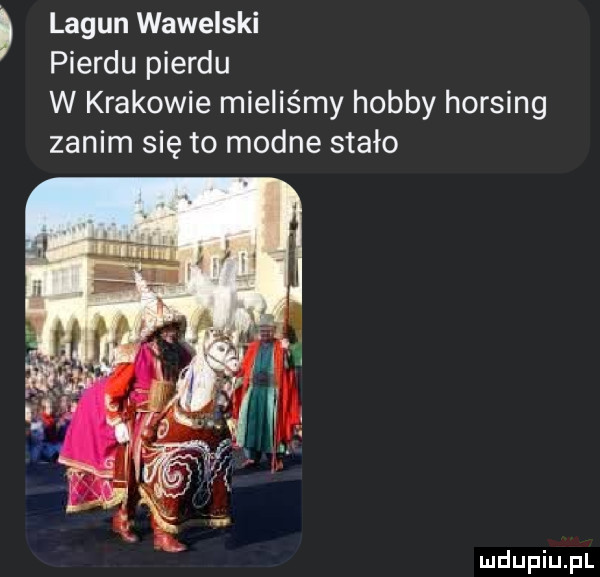 lagun wawelski pierdu pierdu w krakowie mieliśmy hobby horsing zanim się to modne stało