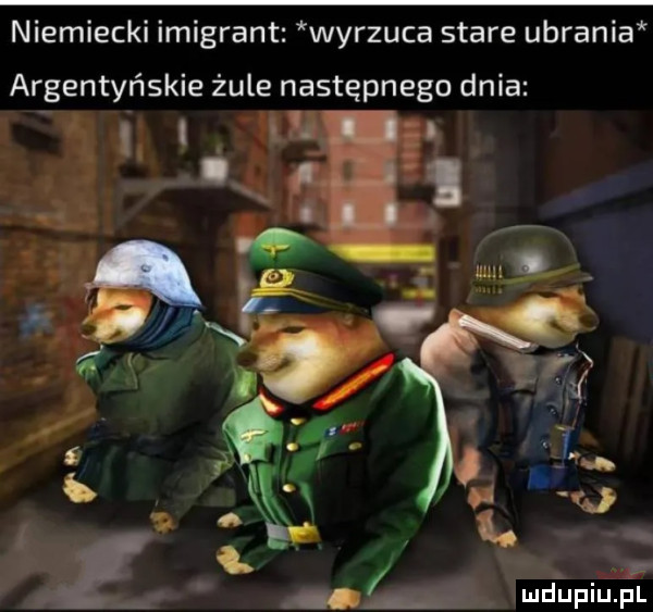 niemiecki imigrant wyrzuca stare ubrania argentyńskie żule nastepnego dnia j