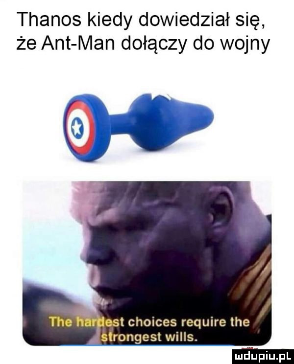 thanos kiedy dowiedział się że ant man dołączy do wojny irch s roquiroihc ichng ibis