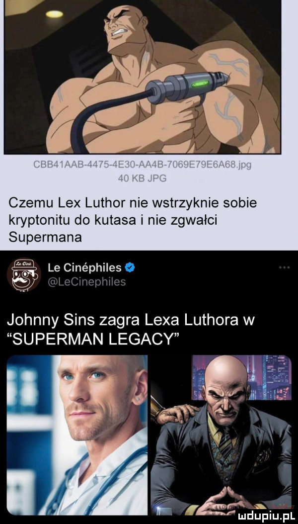 czemu lex luther nie wstrzyknie sobie kryptonitu do kutasa i nie zgwałci supermana le cinéphiles  . maż hh johnny sens zagra luxa luthera w superman legacy