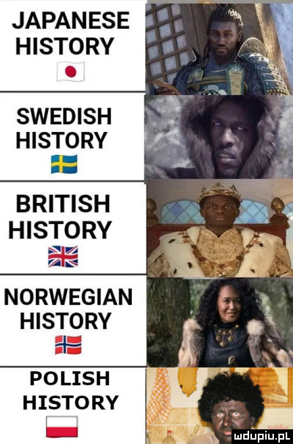 japanese histony swedish histony british histony parr a v atx norwegian histony polish histony l