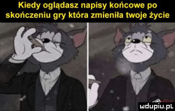 kiedy oglądasz napisy końcowe po skończeniu gry która zmieniła twoje życie. a