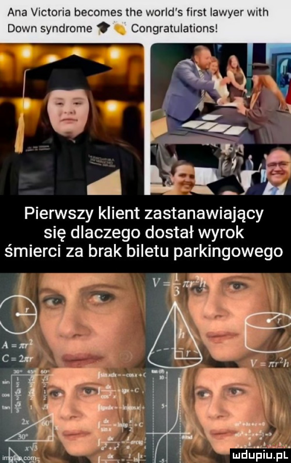 ana victoria becomes tee wored s fiest lawyer with down syndrome q congratulations pierwszy klient zastanawiający się dlaczego dostał wyrok śmierci za brak biletu parkingowego lub