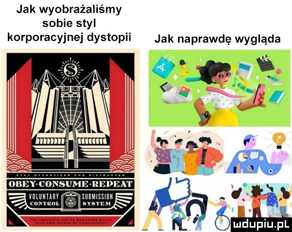 jak wyobrażaliśmy sobie styl korporacyjnej dystopii jak naprawdę wygląda