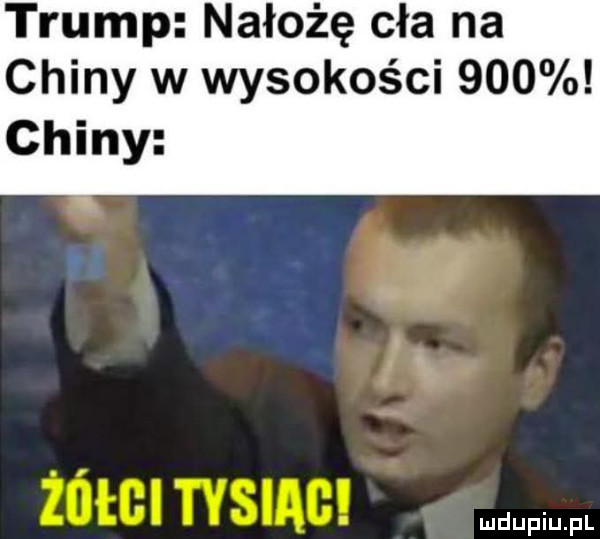 trump nałożę cła na chiny w wysokości     chiny