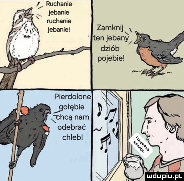 zamknij x ten jebany dziób pojebie. chcą nam odebrać chleb