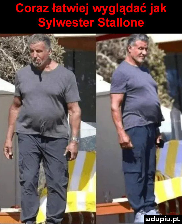coraz łatwiej wyglądać jak sylwester stallone r r ﬂ r luduiuiupl