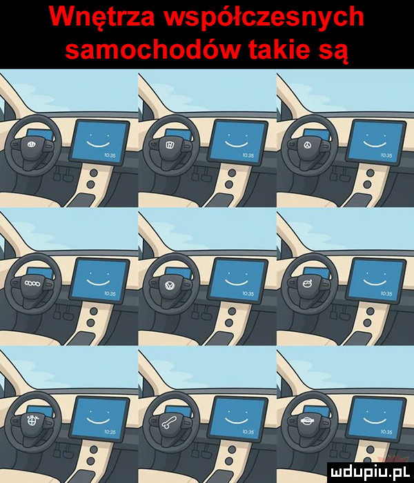 wnętrza współczesnych samochodów takie są