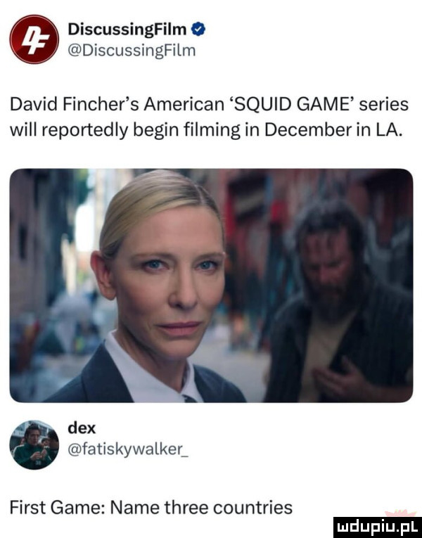 discussingfilm o discussingfilm david fincher s american squid game series will reportedly begin filming in december in la. dix fatiskywalkerf fiest game nade three countries ludu iu. l