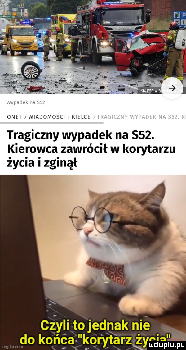 onet wiadomości k eee tragiczny wypadek na   . kierowca zawrócił w korytarzu życia i zginął