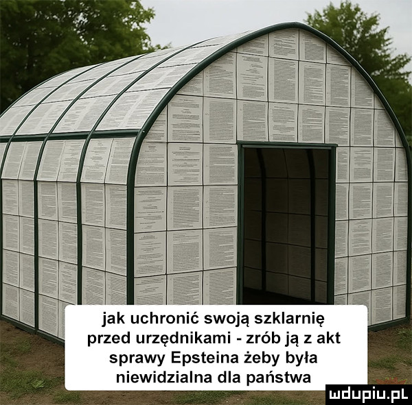 jak uchronić swoją szklarnię przed urzędnikami zrób ją z akt sprawy epsteina żeby była niewidzialna dla państwa w