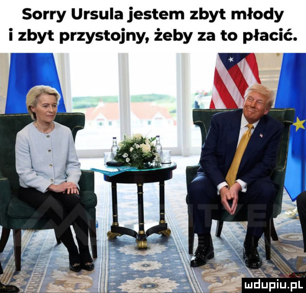 sorry ursula jestem zbyt młody i zbyt przystojny żeby za to płacić