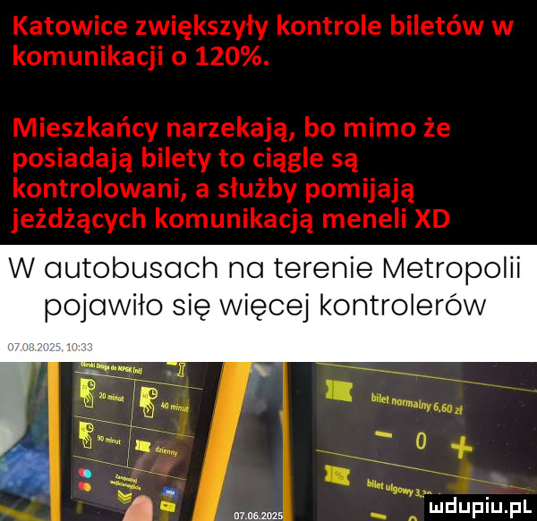 w outobusoch no terenie metropolii połowiło się więcej kontrolerów udam