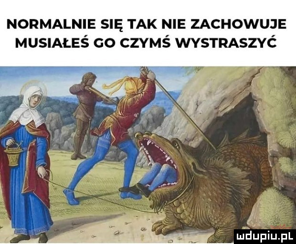 normalnie s tak nie zachowuje musiałeś co czymś wystraszyć