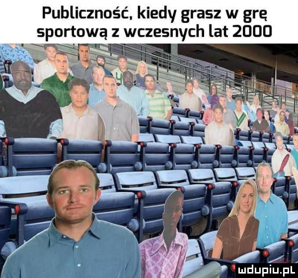 publiczność. kiedy grasz w grę sportową z w