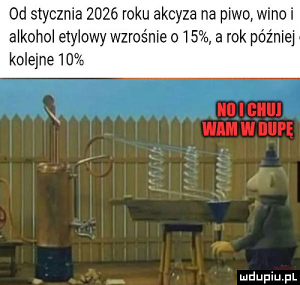 od stycznia      roku akcyza na piwo wino i alkohol etylowy wzrośnie o    a rok później kolejne