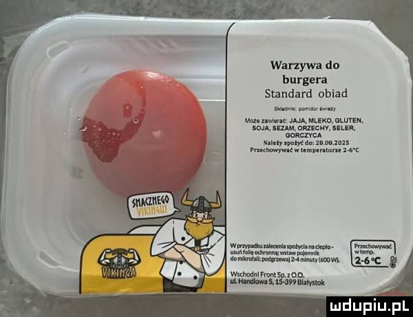 warzywa do burgera standard obiad a mm. mm mm m mm unum