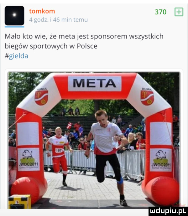 mało kto wie ze meta jest sponsorem wszystkich biegów sportowych w polsce gxelda
