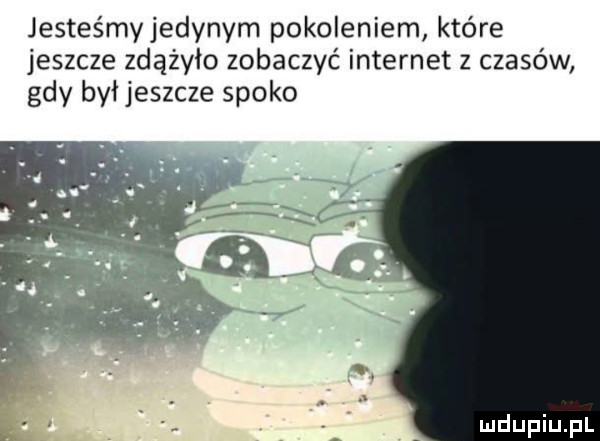 jesteśmyjedynym pokoleniem które jeszcze zdążyło zobaczyć internet z czasów gdy był jeszcze spoko