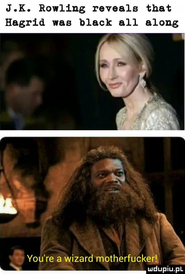 j k. rowling reveals trat hagrid was black all along y-u re a wizard motherfucker ndupiu pl