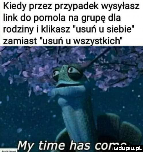 kiedy przez przypadek wysyłasz link do pornola na grupę dla rodziny i klikasz usuń u siebie zamiast usuń u wsz stkich my time has comdcpw