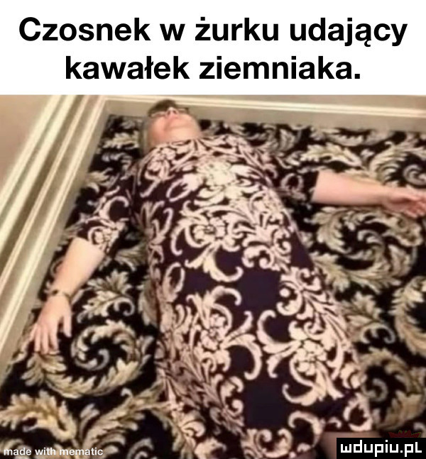 czosnek w żurku udający kawałek ziemniaka