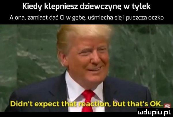 kiedy klepniesz dziewczynę w tytek a ona. zamiast dać ci w gębę. uśmiecha się i puszcza oczko dian t expect t. but trat s ok