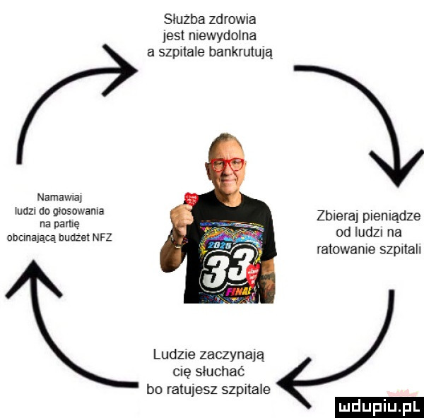 sluzba zdrowm jest niewydo na k a szpitale bankrutują namawxą maz.  mm zbieraj plemądze anunajzca most nfz od iudzn na ratowanie szpltall ludzie zaczynają ole słuchać na ratujesz szpnme