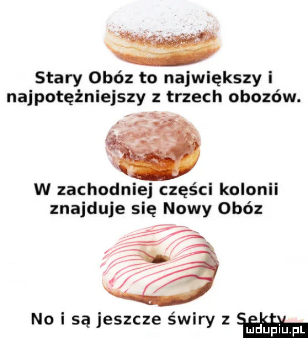stary obóz to największy i najpotężniejszy z trzech obozów. w zachodniej części kolonii znajduje się nowy obóz no i są jeszcze świry w