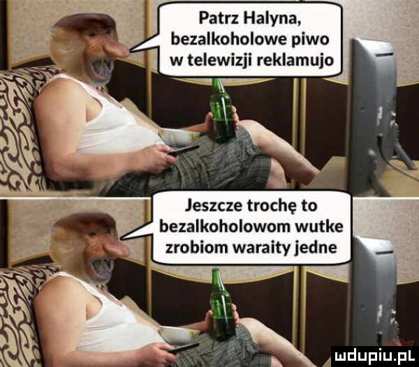 i patrz hadyna bezalkoholowe piwo jeszcze trochę to bezalkoholowym wutke zrobiom waraity jedne