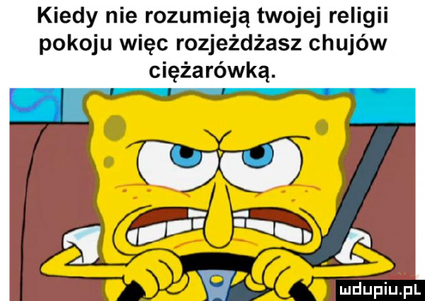 kiedy nie rozumieją twojej religii pokoju więc rozjeżdżasz chujów ciężarówką