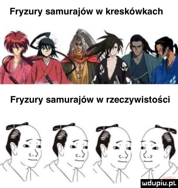 fryzury samurajów w kreskówkach