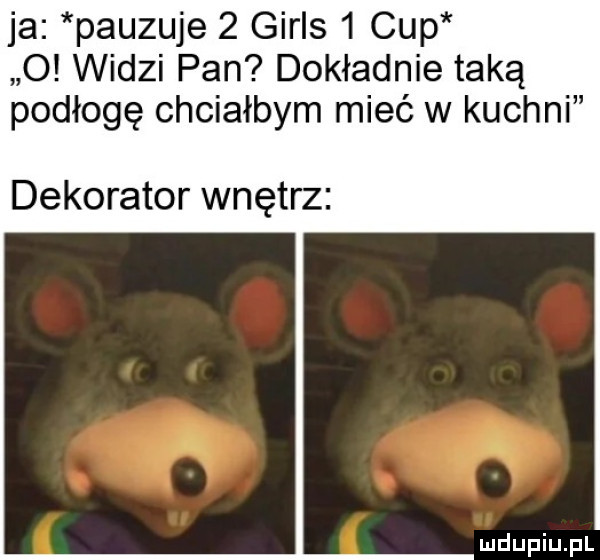ja pauzuje   girls   cup   widzi pan dokładnie taką podłogę chciałbym mieć w kuchni dekorator wnętrz
