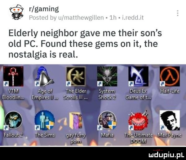 ś r gaming elderly neighbor gace me their son s ocd pc. found thebe gees on it tee nostalgia is real