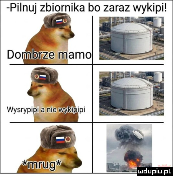 pilnuj zbiornika bo zaraz wykipi dombrze mamo wysrypipi a nie wiykiiipi