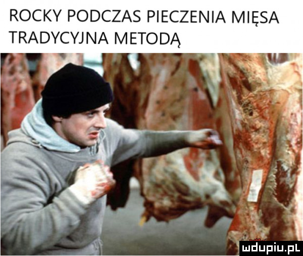 rocky podczas pieczenia mięsa tradycyj na metodą v