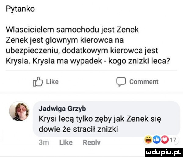 Właścicielem samochodu jest Zenek