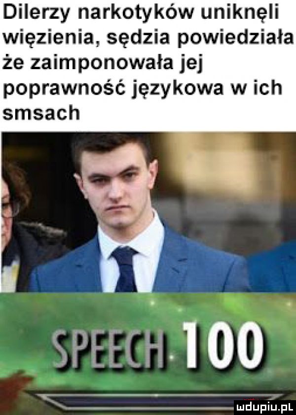 dilerzy narkotyków uniknęli więzienia sędzia powiedziała że zaimponowała jej poprawność językowa w ich sasach   oo
