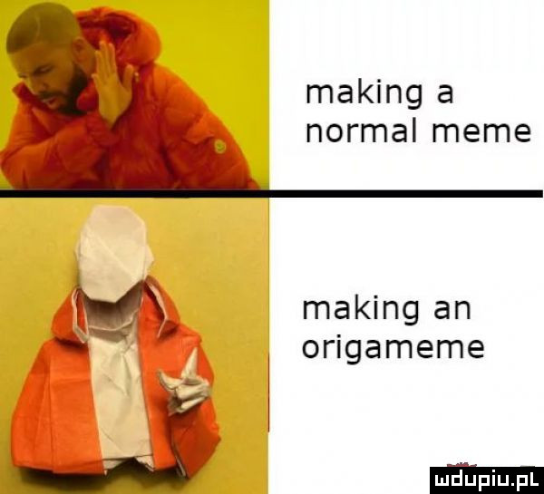 making a normal mime. making an w. origameme w