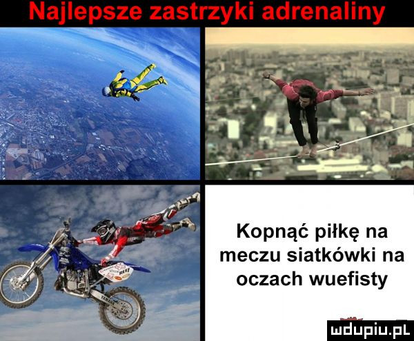 najlepsze zastrzyki adrenaliny j. kopnąć piłkę na meczu siatkówki na oczach wuefisty