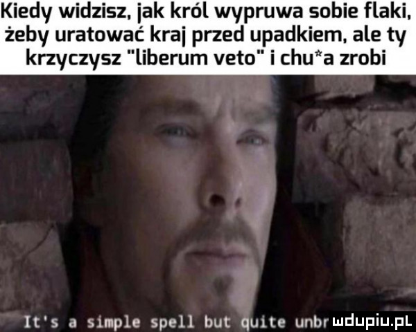 kiedy widzisz. idk król wypruwa sobie flaki. żeby uratować krei przed upadkiem. ale ty krzyczysz liberem veto i chu a zrobi it s d sample shell but quite umbr