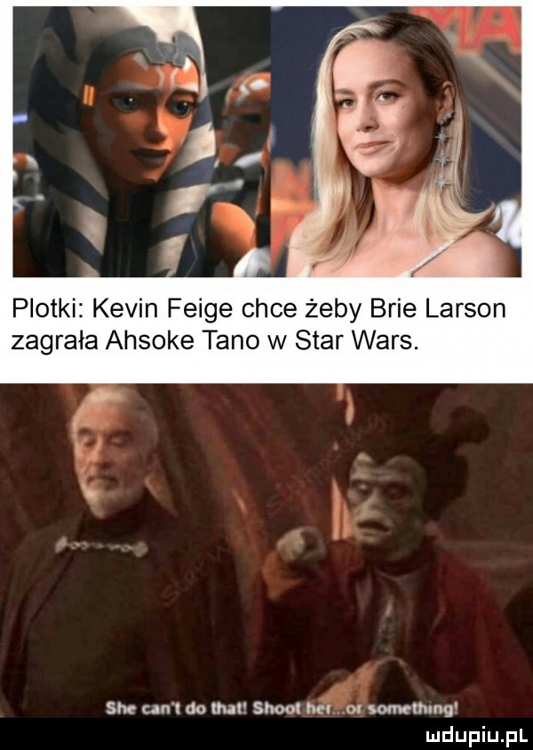 plotki kevin feige chce żeby brie lawson zagrała ahsoke tano w star wars. sie un l da man shool bu m wnﬂmng