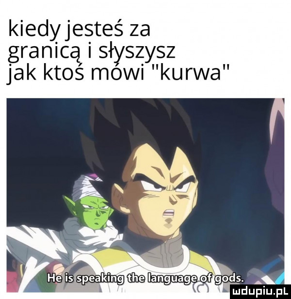 kiedyjesteś za granicą i słyszysz jak ktoś mowi kurwa feaking ghalanguage of goes. ł l