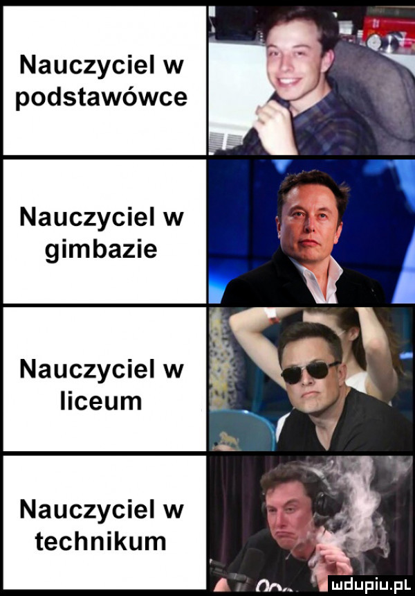 nauczyciel w podstawówce nauczyciel w gimbazie nauczyciel w nauczyciel w technikum